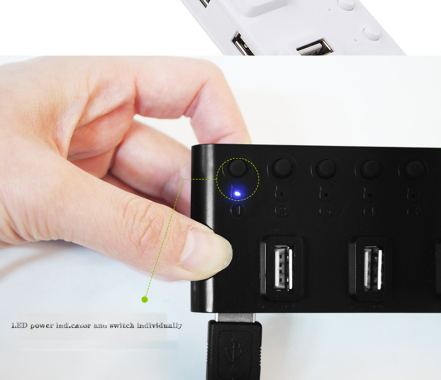 H359 USB 3.0 4 Ports + USB 2.0 9 Ports Hub with Switch